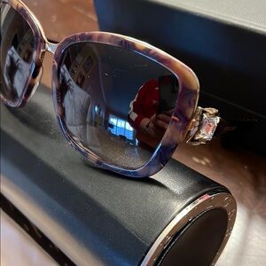 Bvlgari Sunglasses square crystal 6060-B